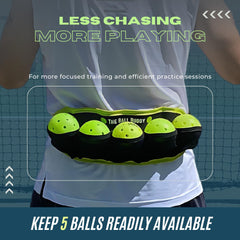 PickleProGear holder filled with pickleballs for uninterrupted practice