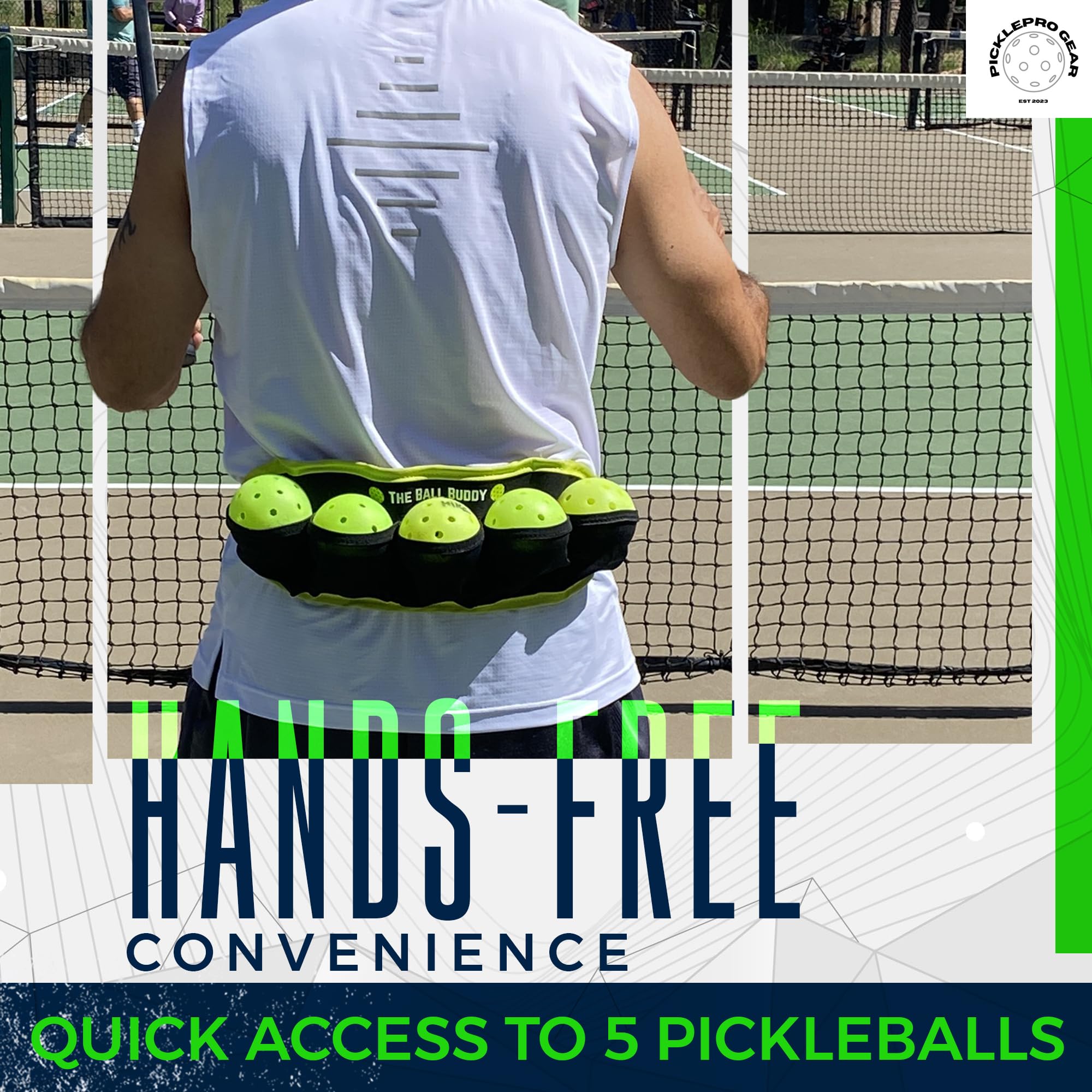 PickleProGear Ball Buddy paired with included keychains for convenience