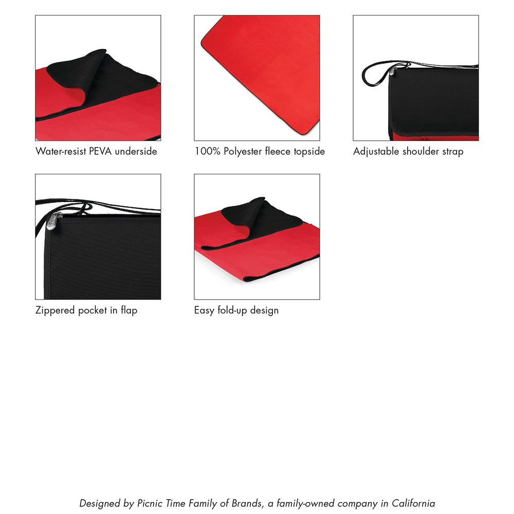 PICNIC TIME zippered pocket open with phone and keys secured for convenient storage