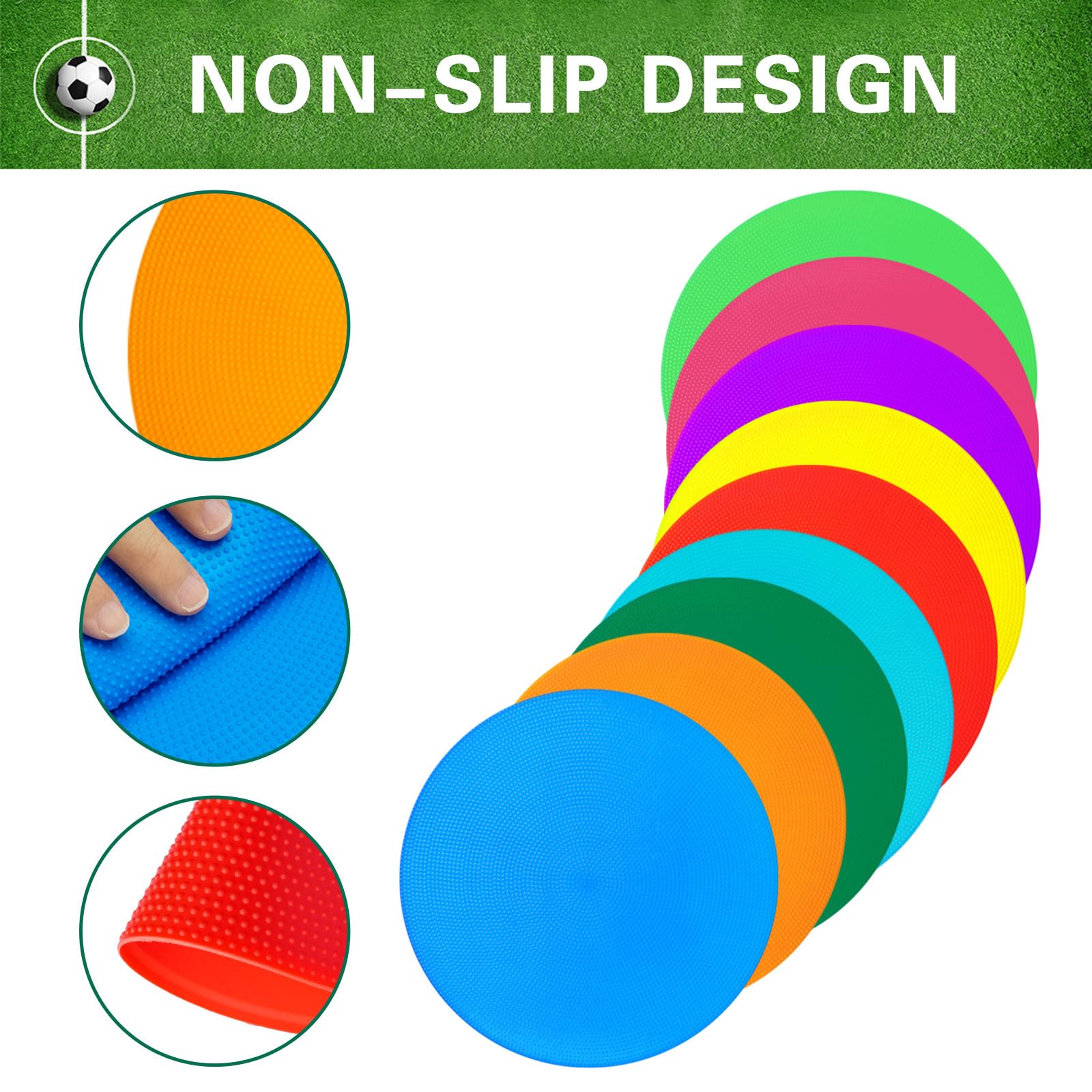 PIKZH close-up of rubber traction nubs showing anti-slip stability