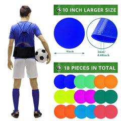 PIKZH markers arranged for soccer drill, improving player positioning