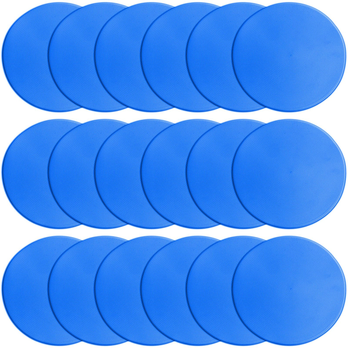 PIKZH front view of 12 blue spot markers showing compact storage and portability