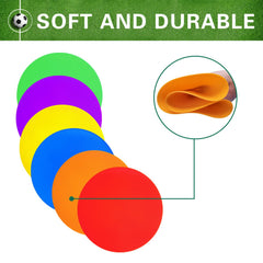 PIKZH markers in use on gym floor guiding athletes for faster footwork