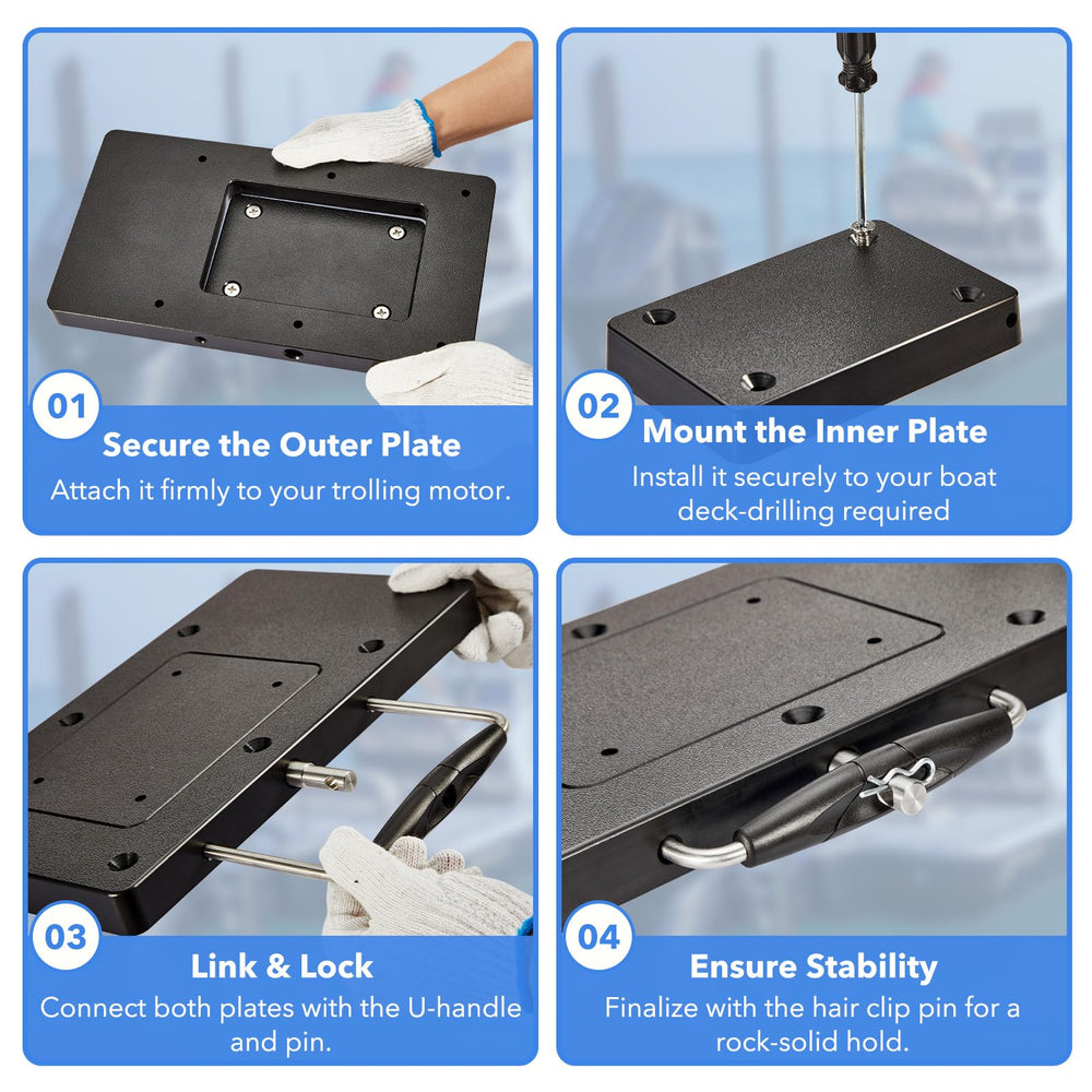 Pilida bracket next to hand showing compact size and easy handling benefit