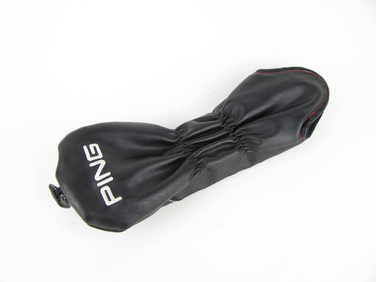 PING G410 headcover close-up of authentic tag and stitching for visible quality