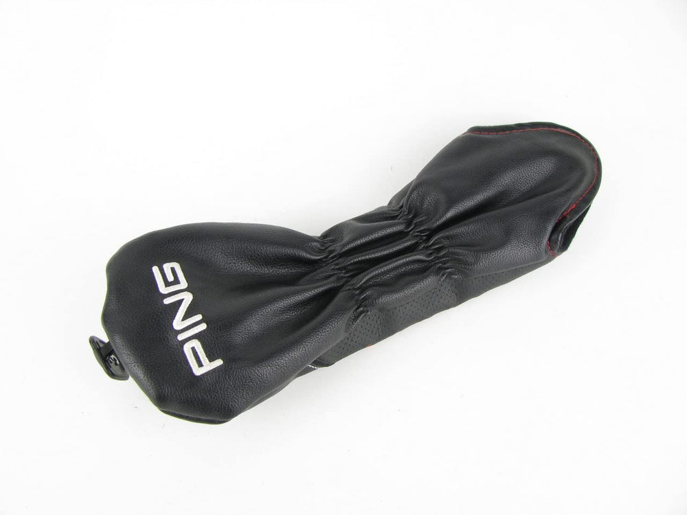 PING G410 headcover close-up of authentic tag and stitching for visible quality