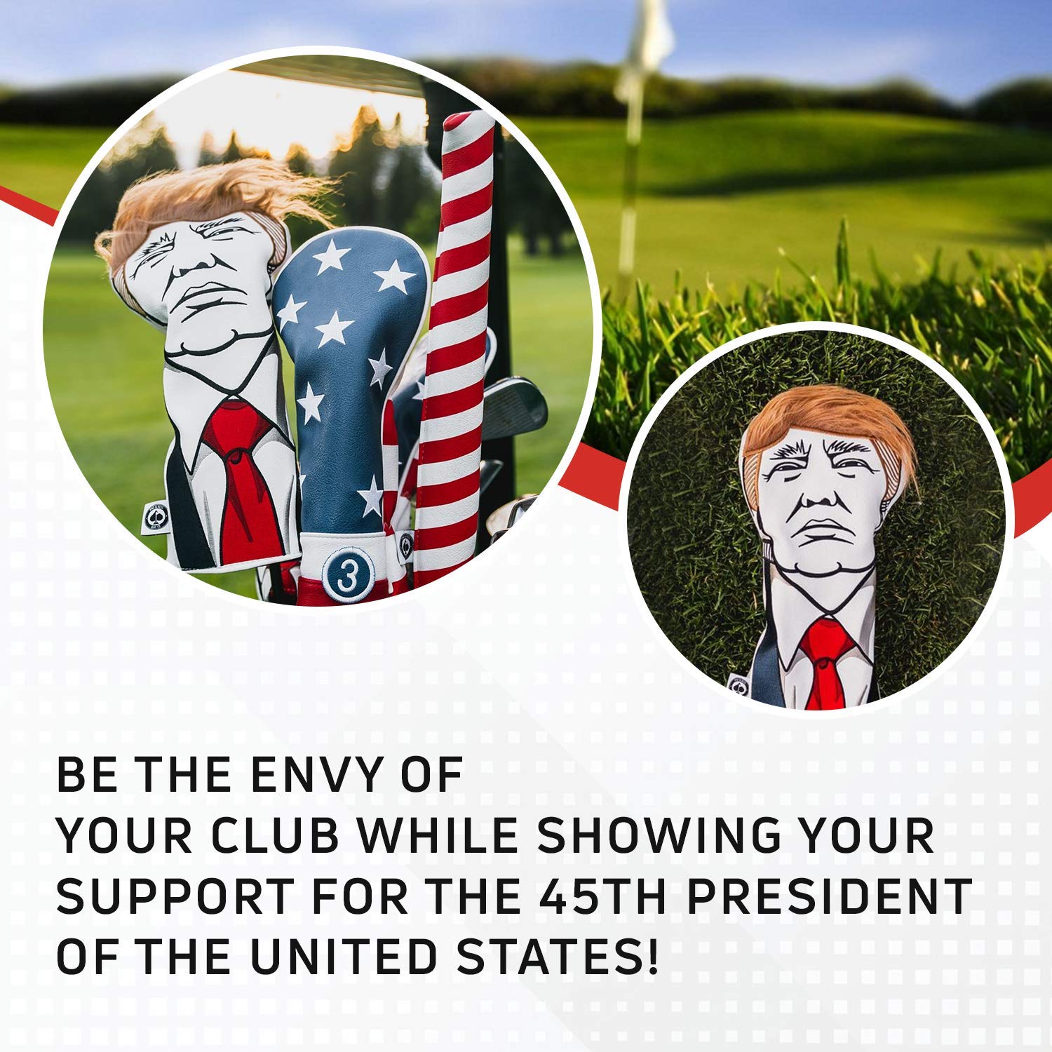 Pins & Aces headcover in a golf bag showing fit and size comparison benefit