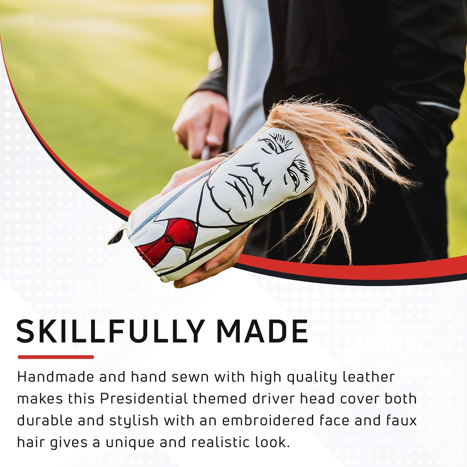 Pins & Aces extra-long hair detail adding bold style and easy recognition