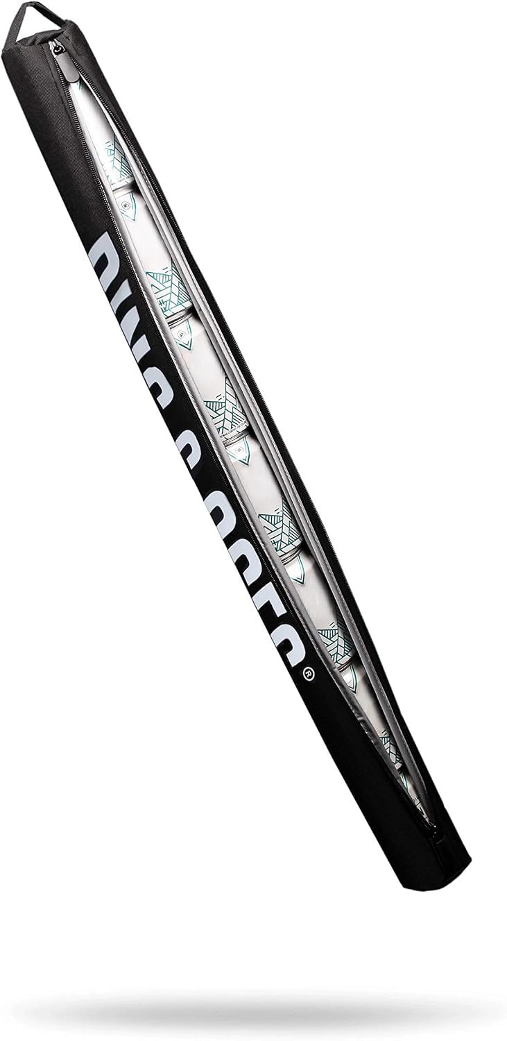 Pins & Aces front view of black 7-can cooler showing slim profile and discreet design