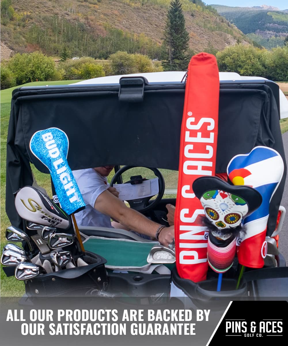 Pins & Aces zipper and label detail highlighting durable construction and ease
