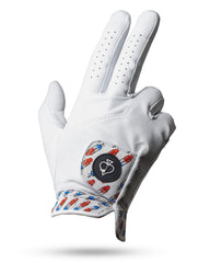 Pins & Aces rocket pop front view showing glove design and fit for confident swings