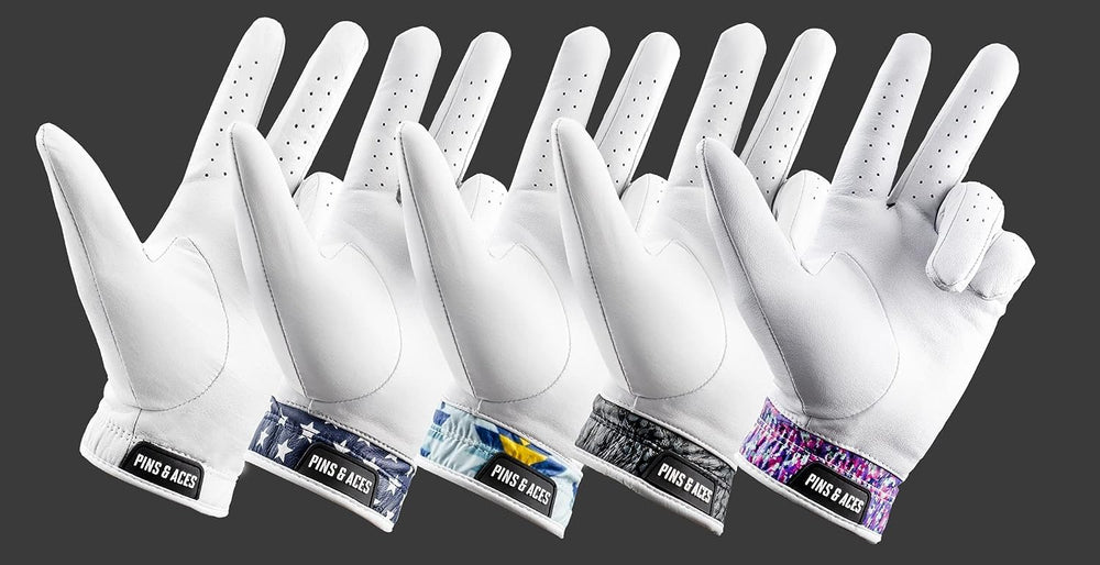 Pins & Aces glove size comparison with hand illustrating fit guidance