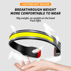 PINSAI wide 230-degree COB beam lighting a tabletop for comfortable hands-free reading