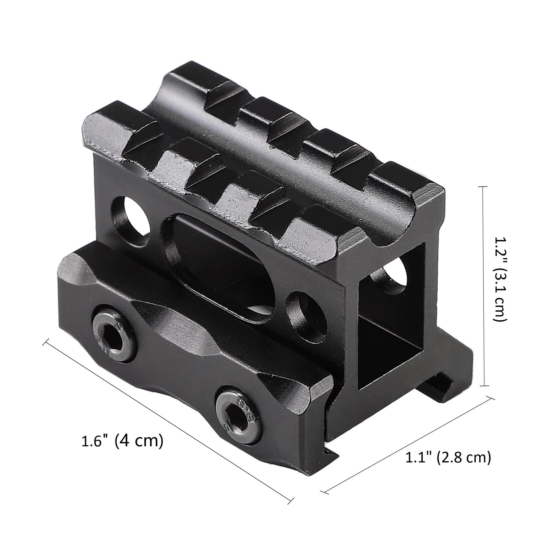 Pinty 1-inch riser mounted illustrating proper sight height and alignment