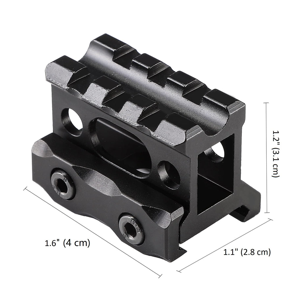 Pinty 1-inch riser mounted illustrating proper sight height and alignment