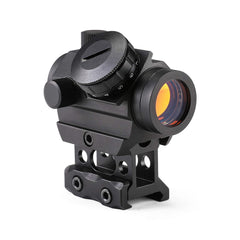 Pinty front view showing compact reflex sight for fast target acquisition