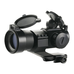 Pinty front view of reflex sight showing compact solid metal housing and durable finish