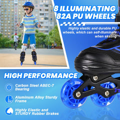 PIPIZHU child skating outdoors with illuminated wheels for safe visible play