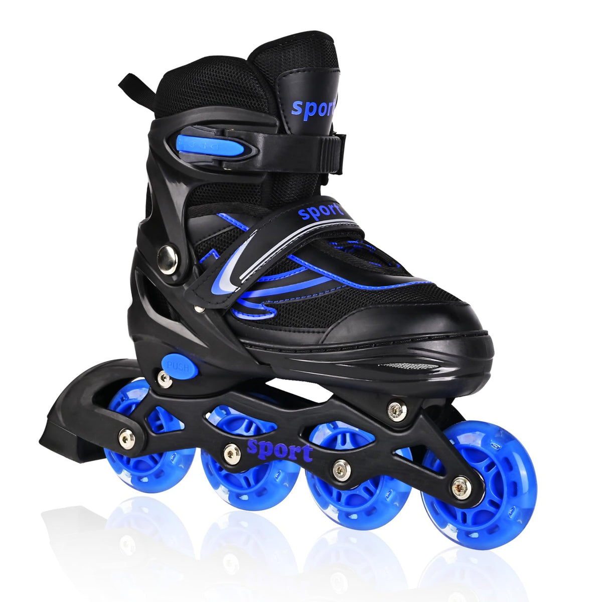 PIPIZHU front view of boot showing secure closures and snug fit benefit