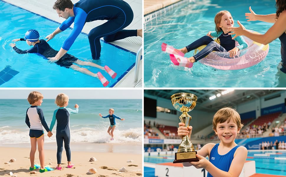 pippia range of colorful fins arranged to show multi-size, kid-preferred options
