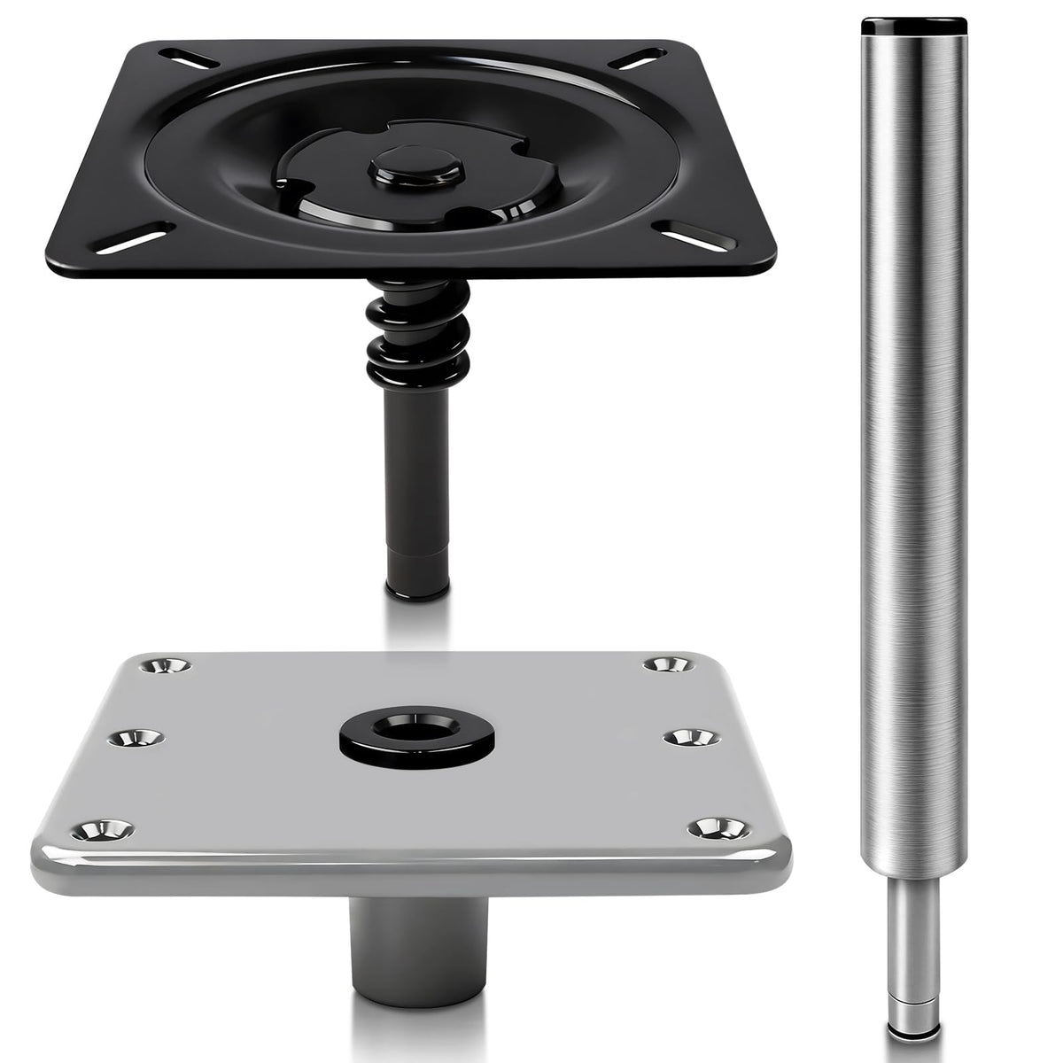 Pirjeco front view base plate showing compact footprint and stability