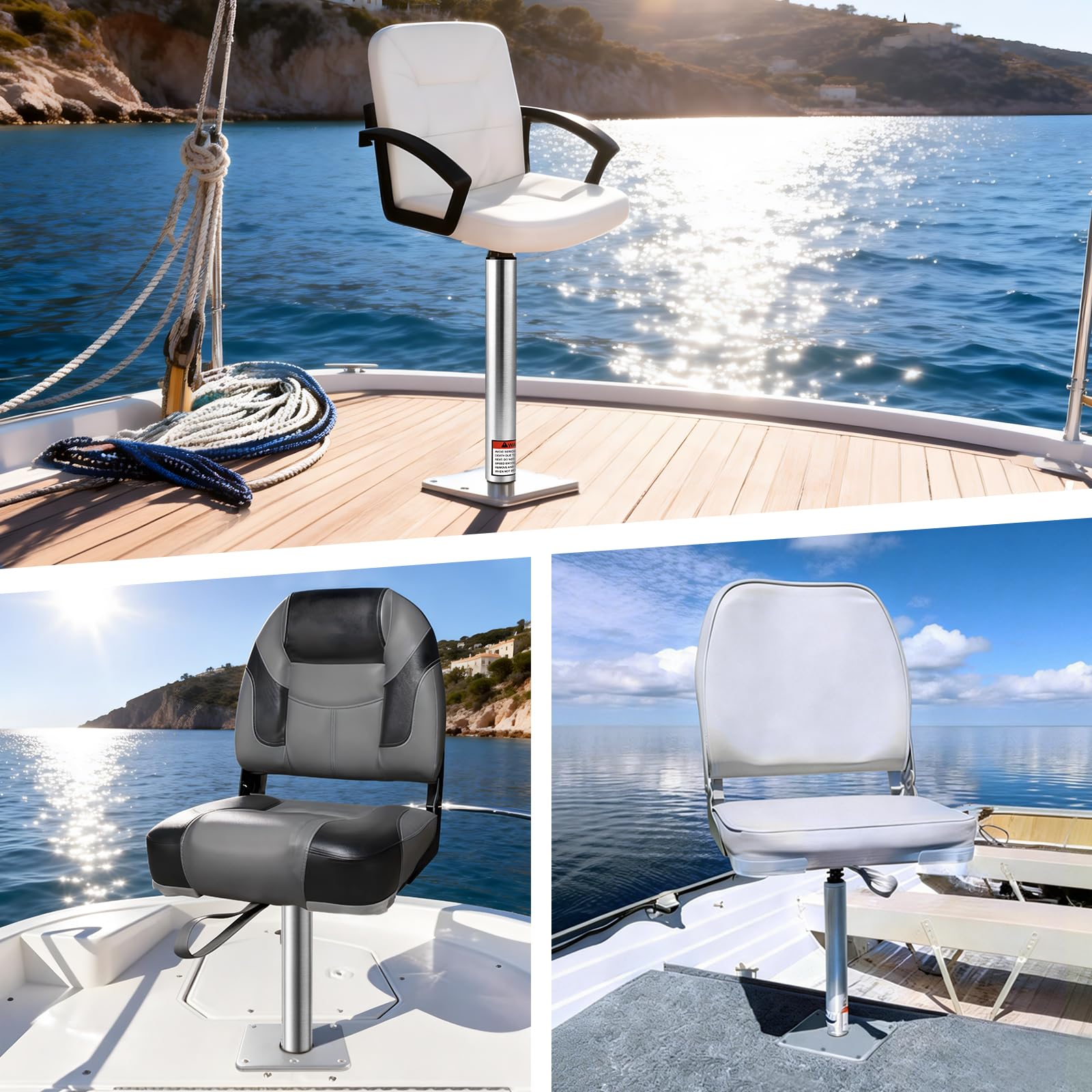 Pirjeco side profile showing smooth swivel action for comfortable rotation