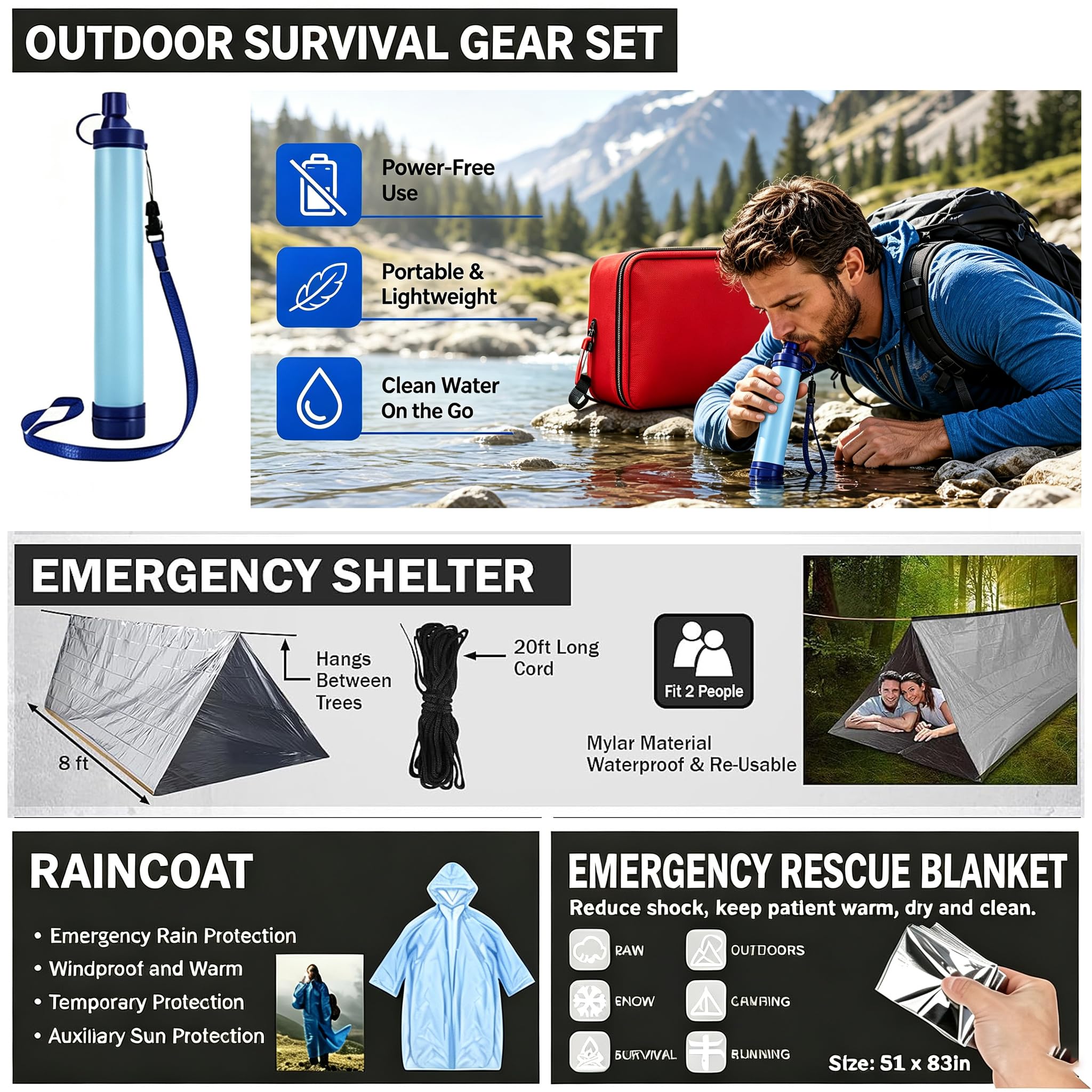 Pixato pack packed on hiker to show size and comfortable carry for trail use