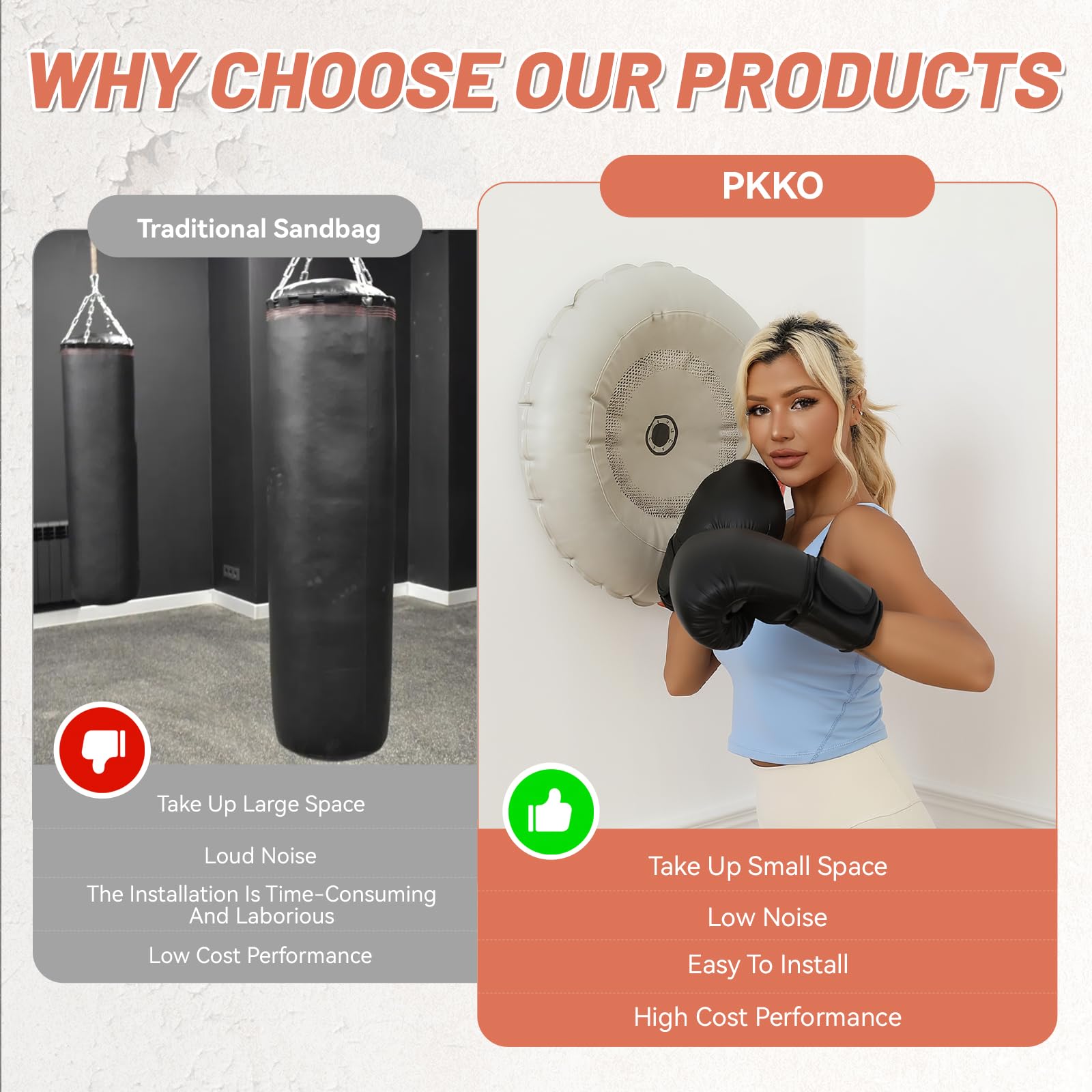 PKKO size comparison next to chair illustrating compact portable benefit