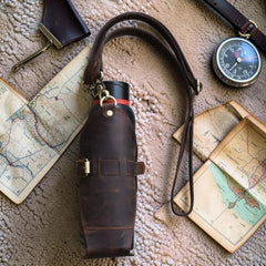 PL PEARL LEATHER side profile with tumbler inserted illustrating neat fit and easy access benefit