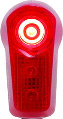 Planet Bike Superflash front view showing bright rear light for improved visibility