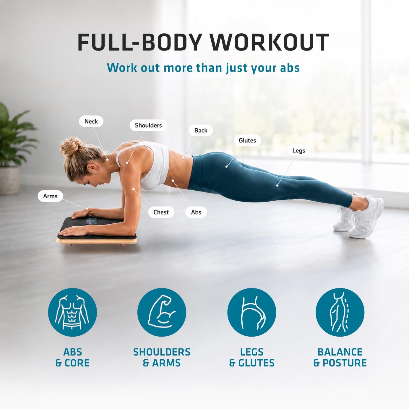 plankpad PRO anti-slip mat detail showing grip and comfortable skin contact