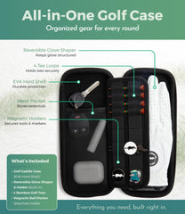 Platypus Golf Co. close-up of patented glove shaper protecting glove shape and fit