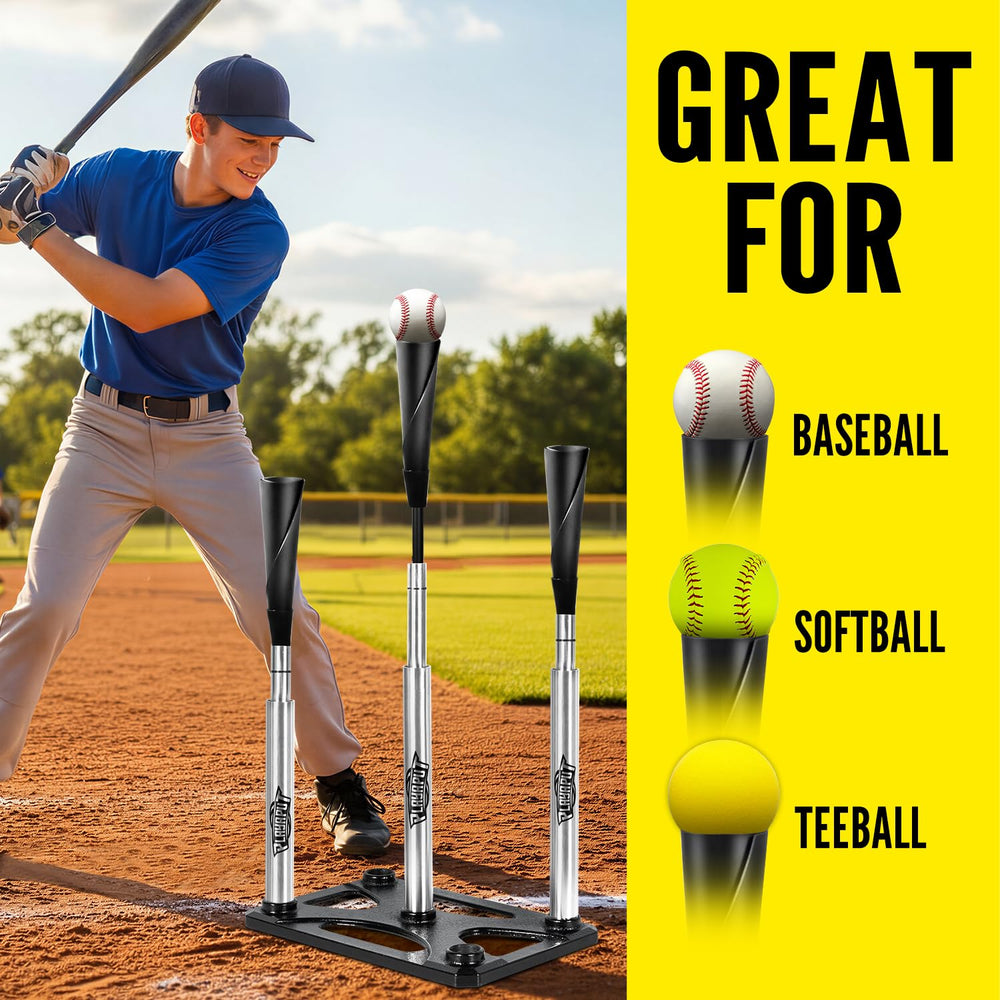 PLAYAPUT five-position head rotated to different angles for varied hitting drills