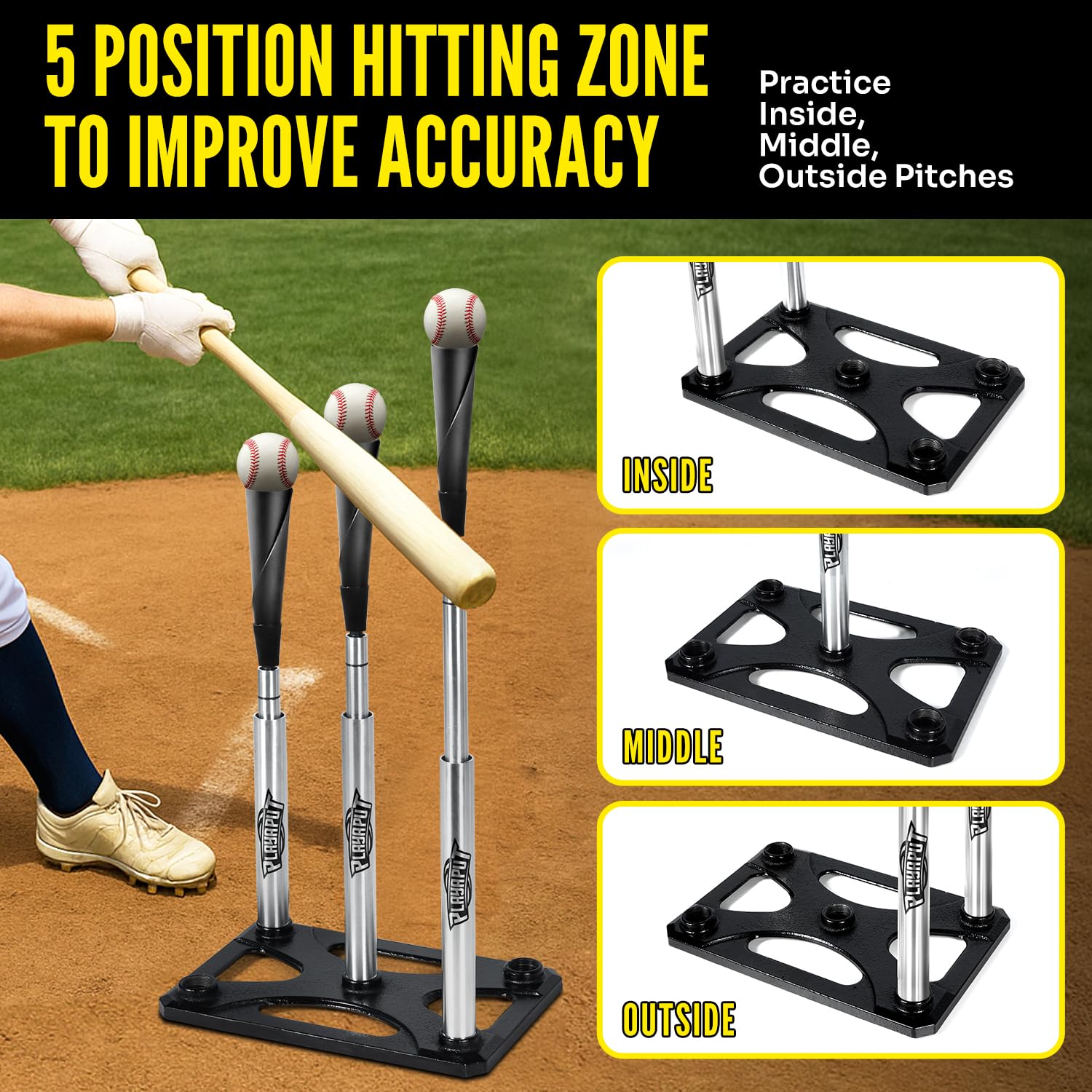 PLAYAPUT aluminum stem being adjusted to change height quickly and securely