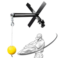 PLAYAPUT front view mounted on fence showing compact portable setup and easy transport