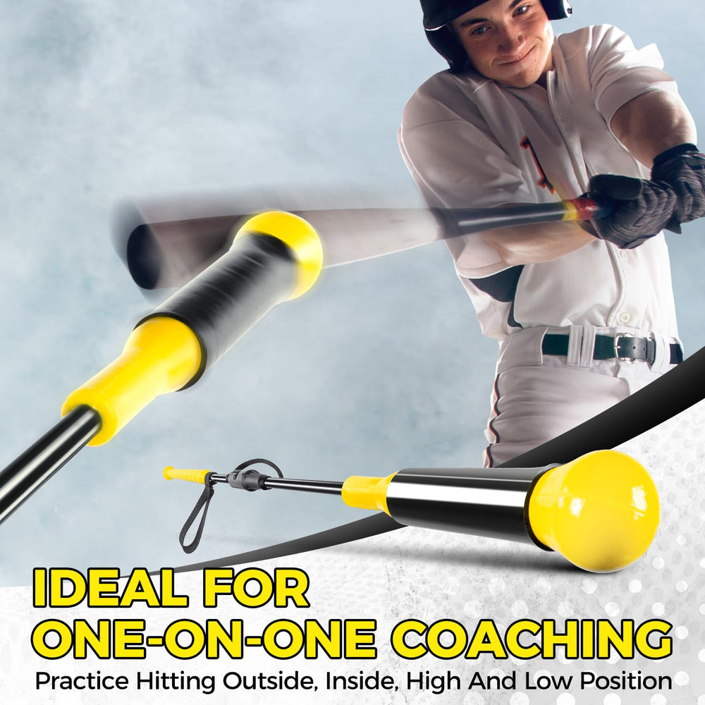 PLAYAPUT full-length stick held to show balance and portable handling