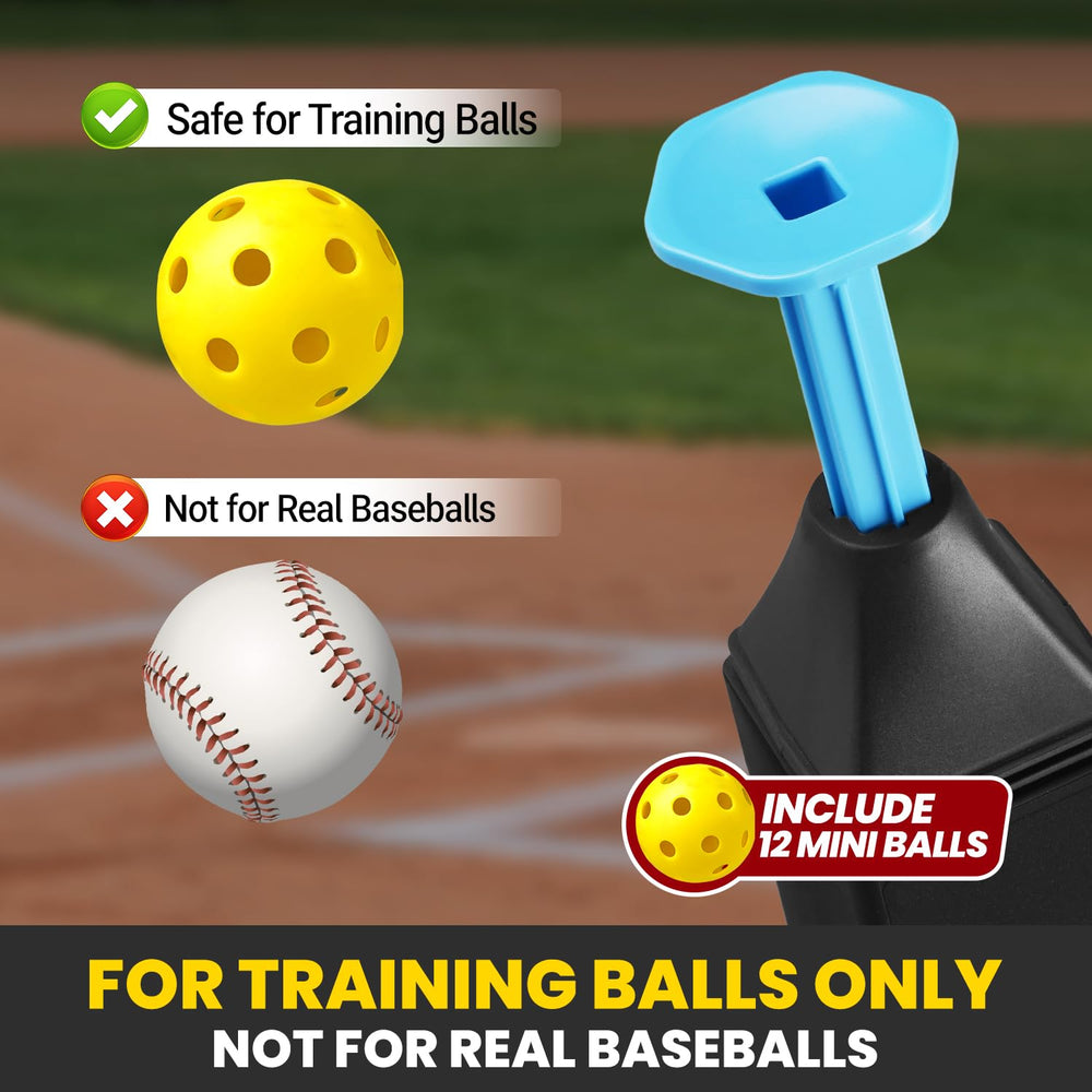 PLAYAPUT tee in use during backyard batting session improving solo practice consistency