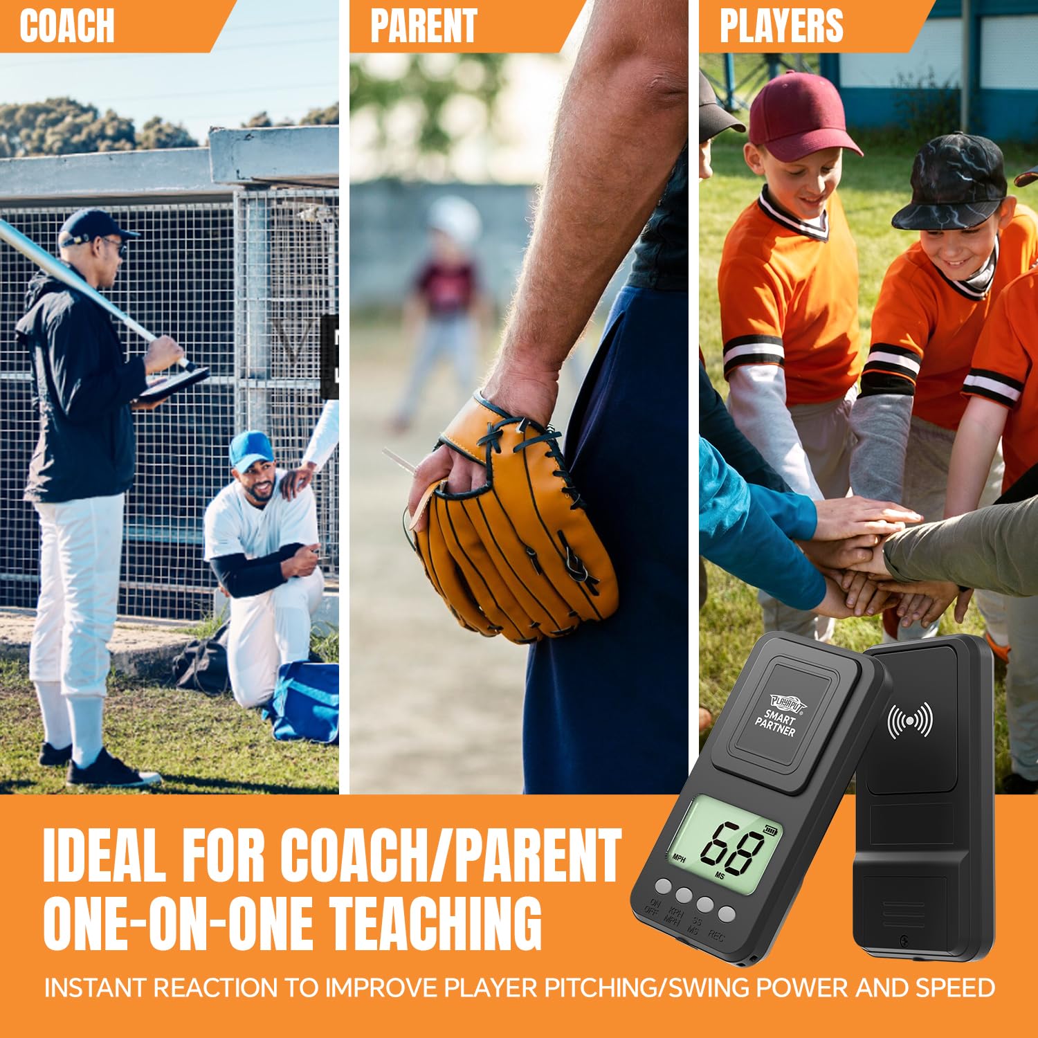 PLAYAPUT radar rear view open battery compartment for easy battery changes
