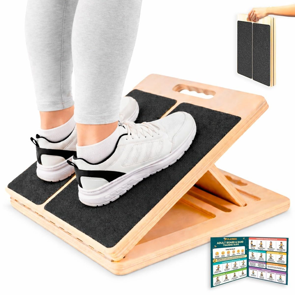Playbees front view of slant board showing stable footprint and safe grip