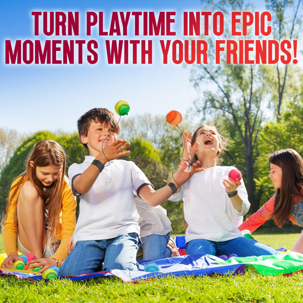 Playbees in-use backyard scene with child practicing quick rebound drills