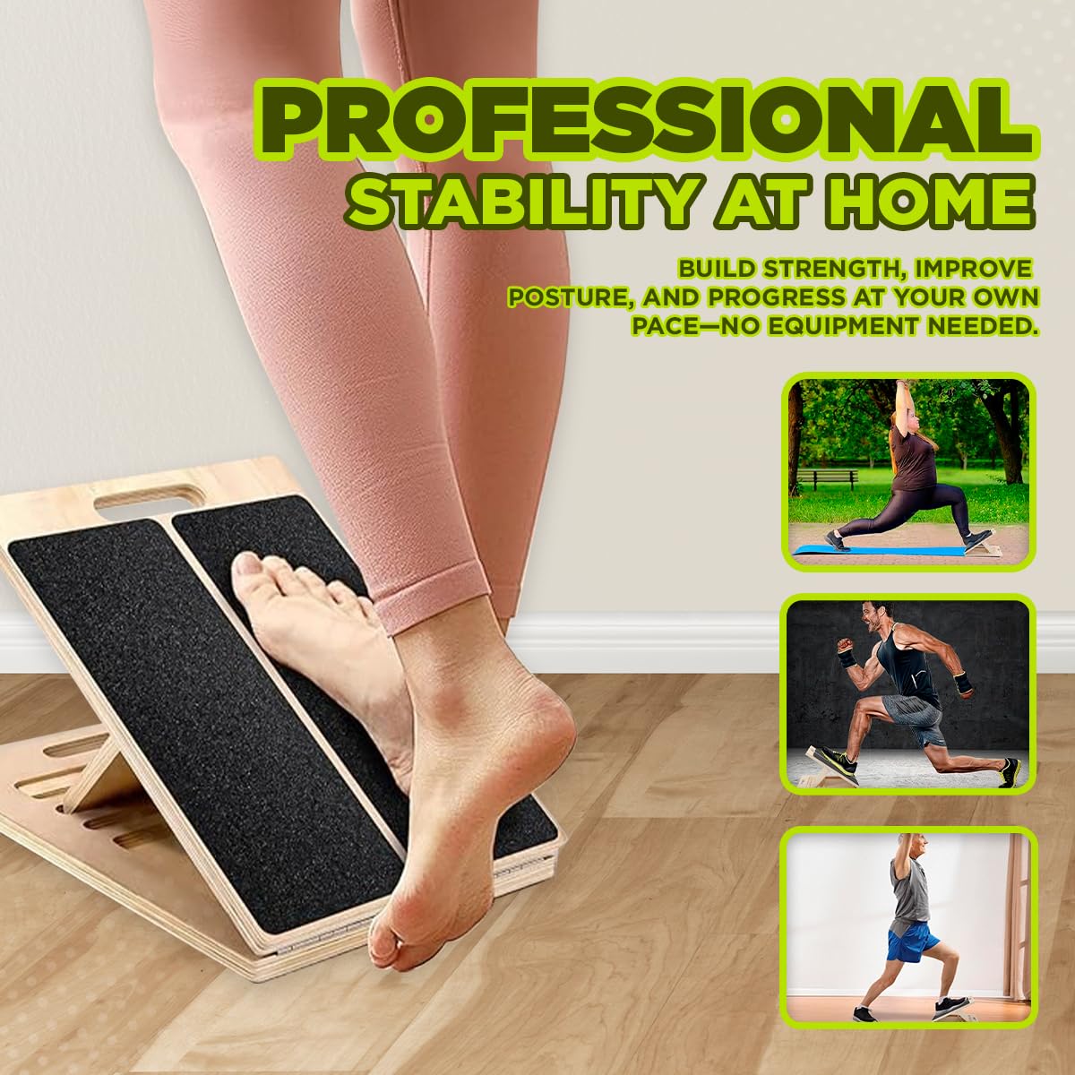 Playbees slant board in a gym lifestyle setting aiding rehab and workouts