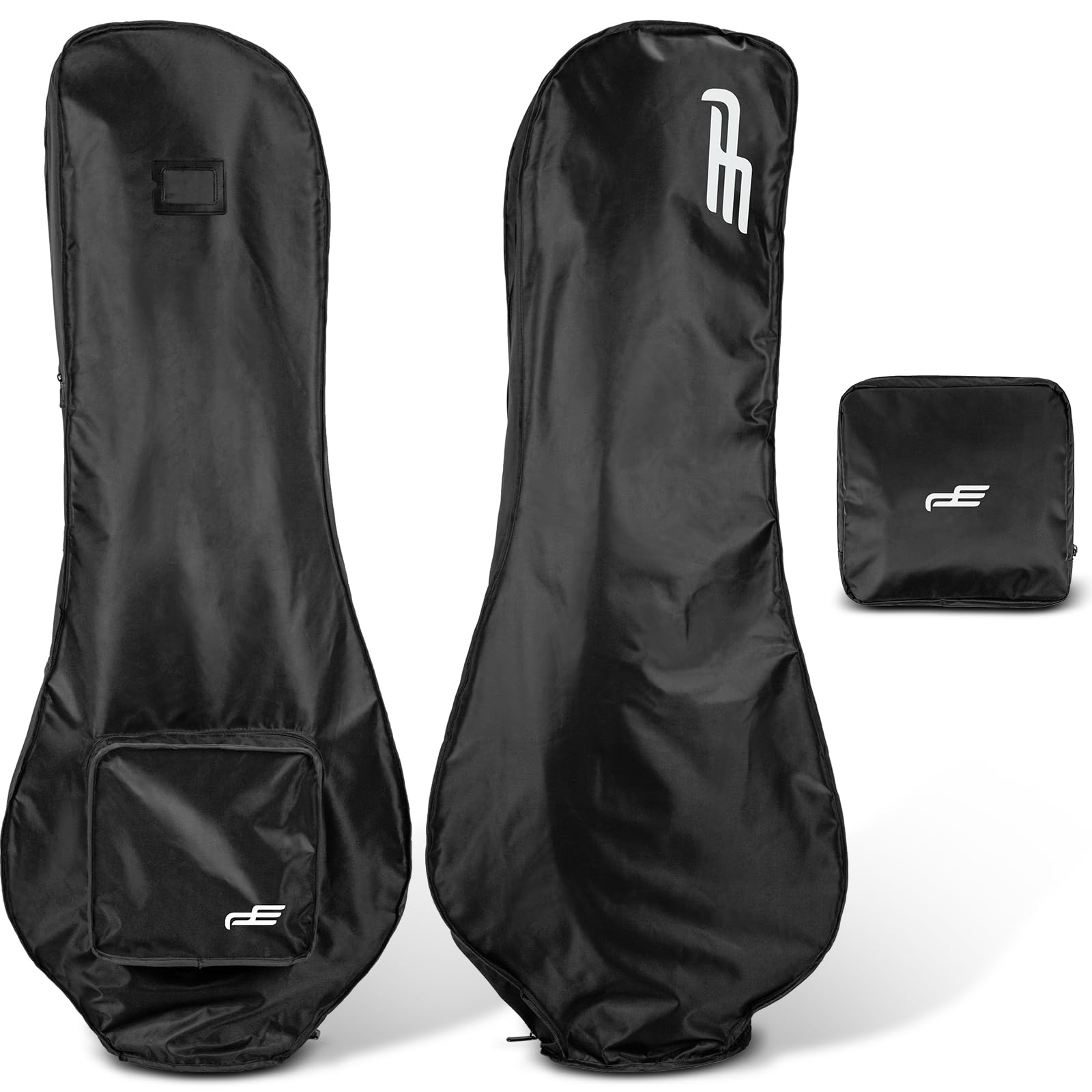 PLAYEAGLE front view rain cover showing full bag protection and dry clubs