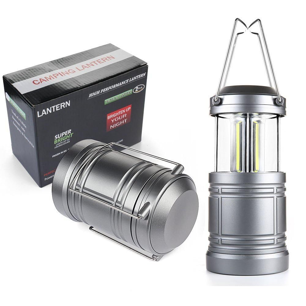 Ploarnovo lantern hanging inside tent providing bright dependable light
