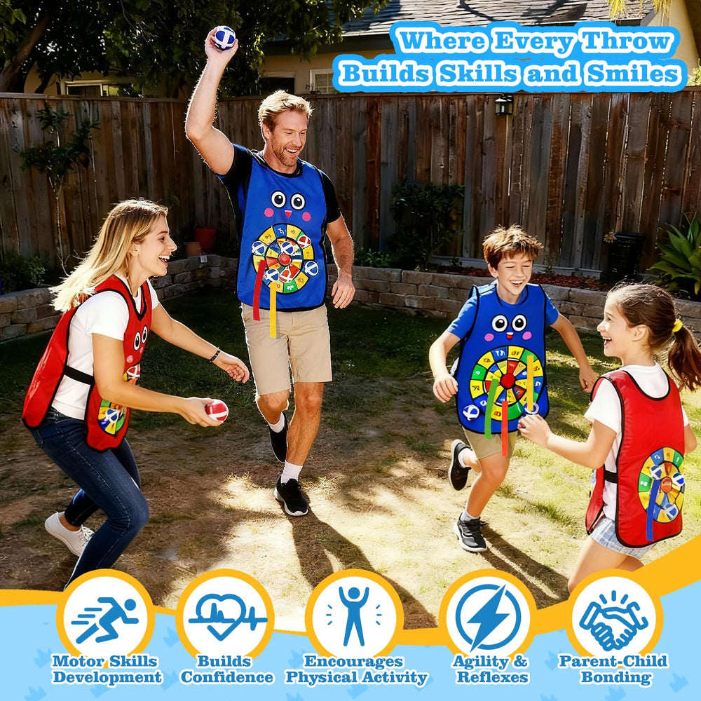 Pluspace child wearing vest outdoors demonstrating dynamic safe movement