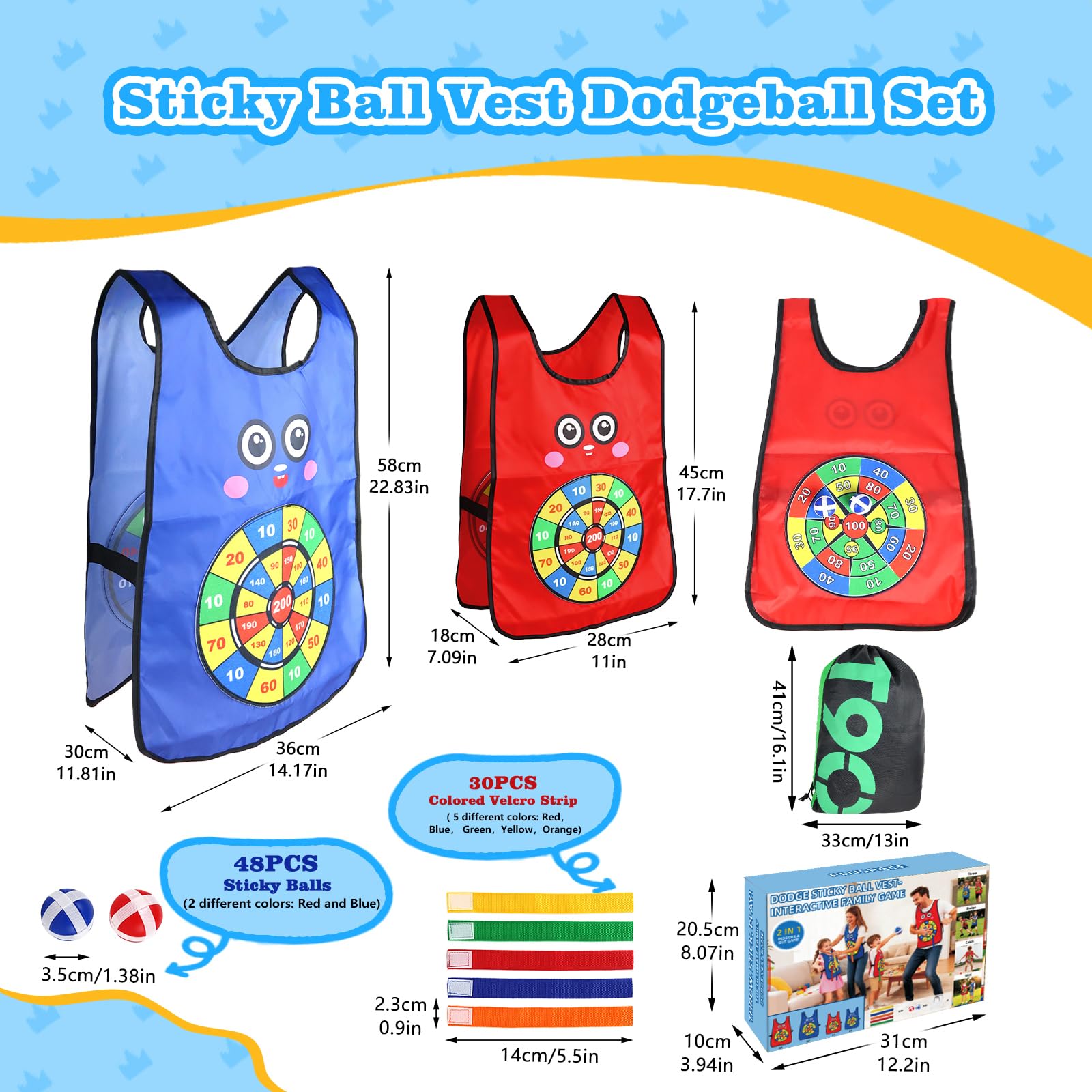 Pluspace storage bag with vests, balls, and tails for easy transport