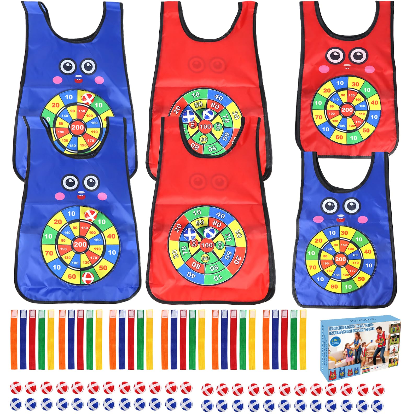 Pluspace front vest view showing target zones and fasteners for active play
