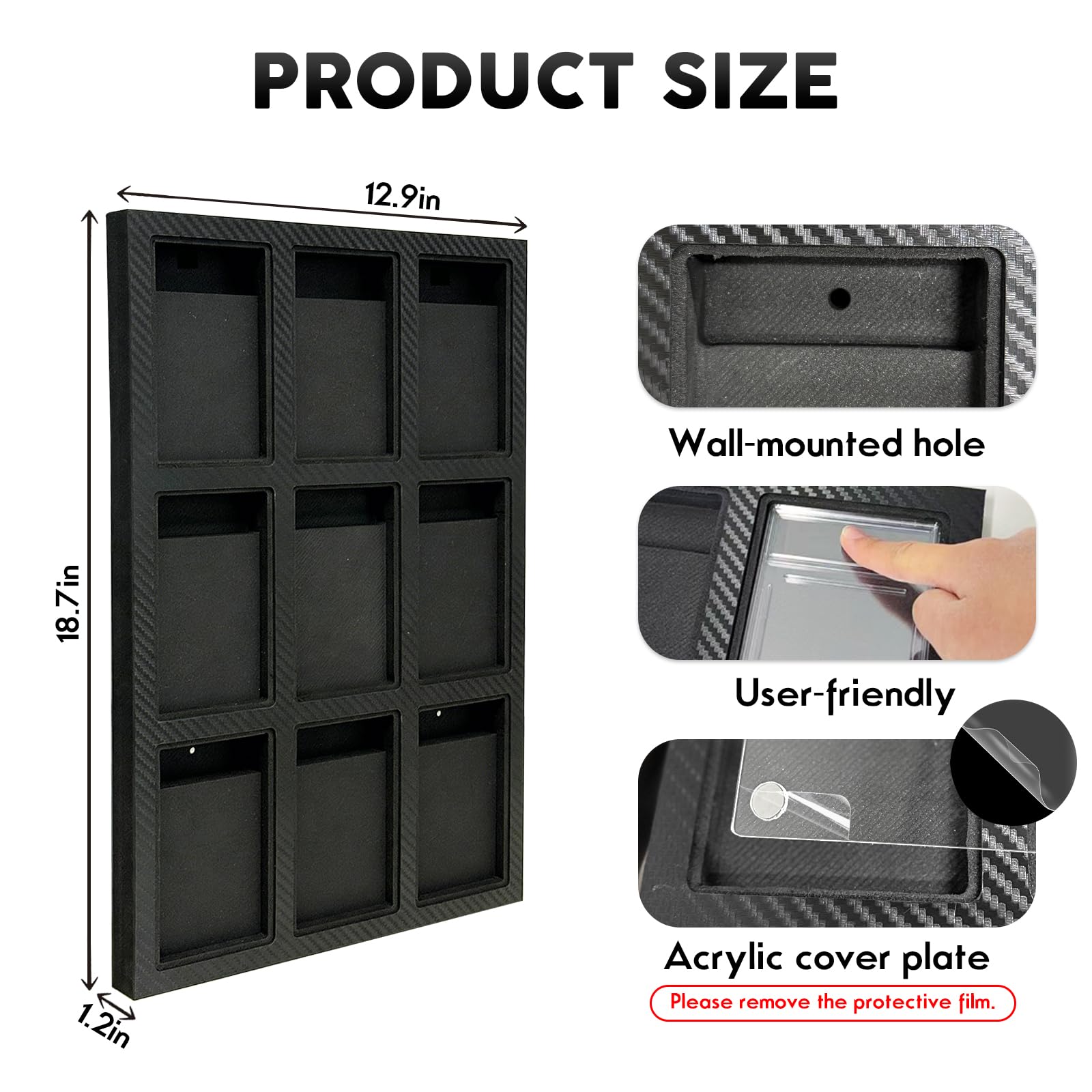 PNZOZO close-up of acrylic dust-proof cover emphasizing clear visibility and barrier
