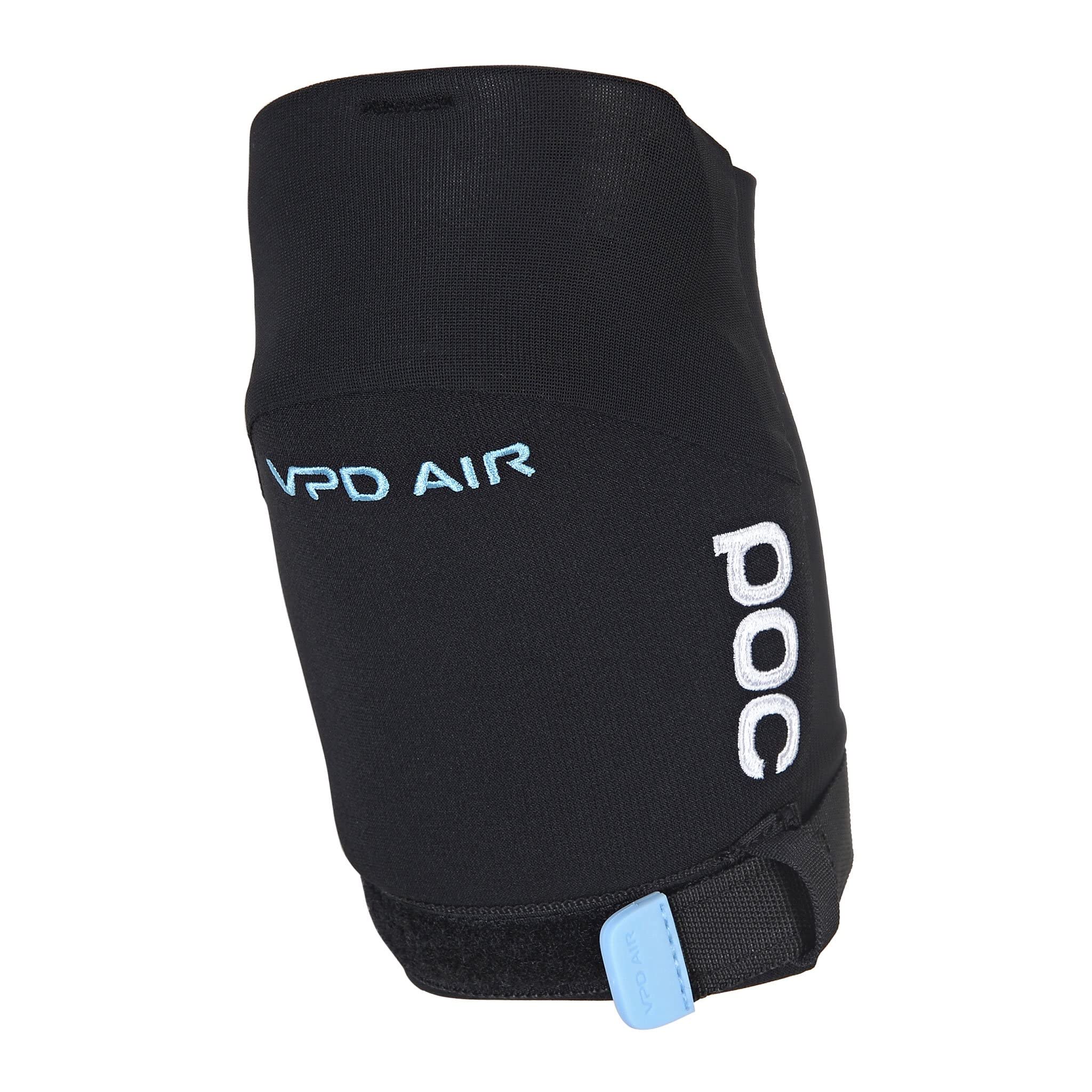 POC Joint VPD Air elbow pads front view showing slim fit and secure strap, enhancing comfort