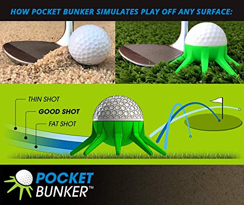 Pocket Bunker in use on grass with club demonstrating bunker-style contact