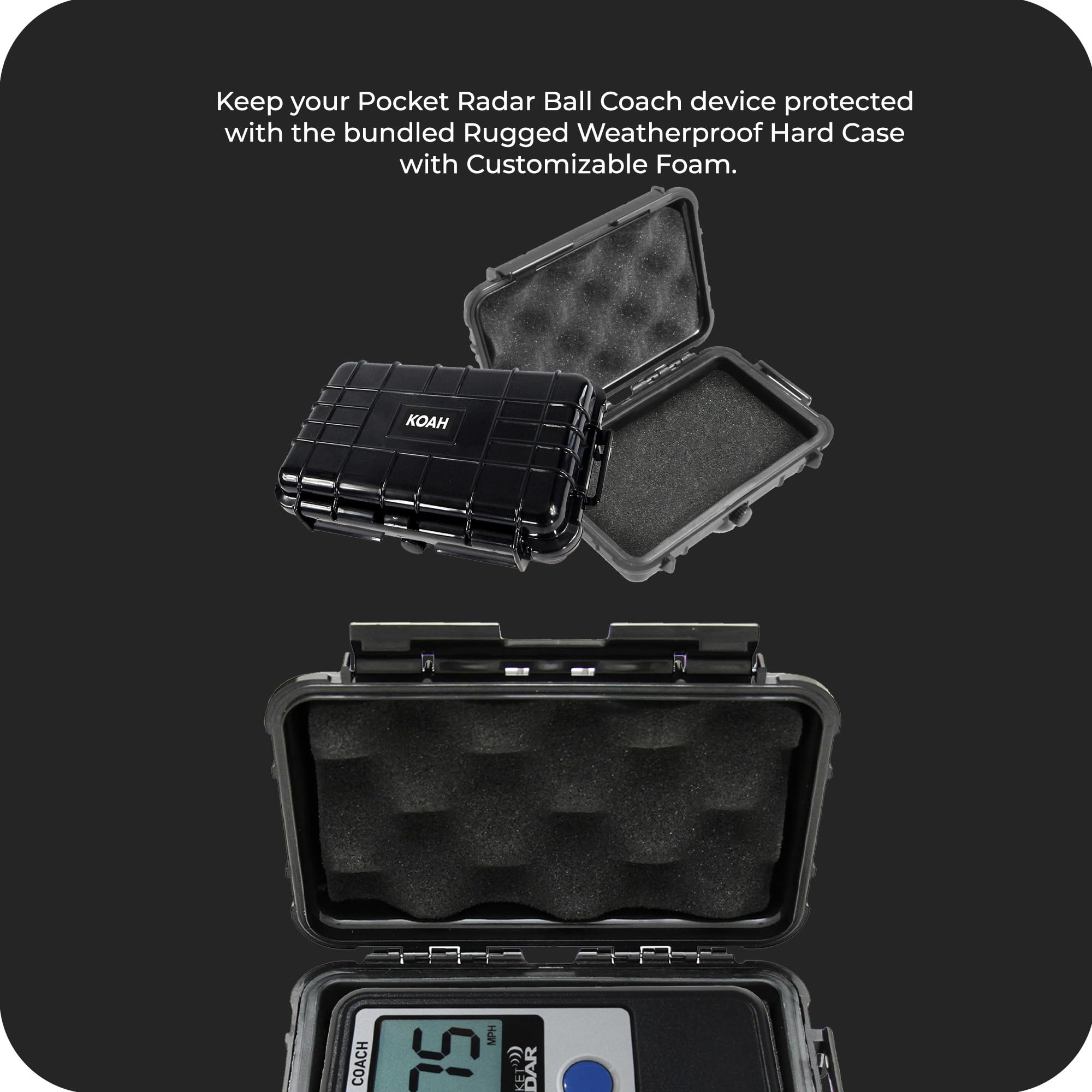 Coach using Pocket Radar to measure pitch speed for instant feedback